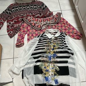 Chico’s bundle of 3 blouses XL